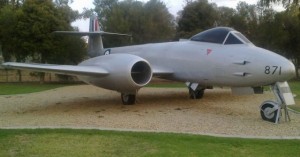 Antique RAAF jet fighter