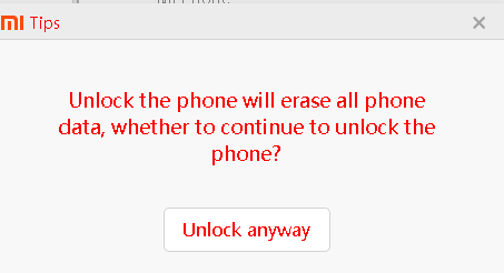 Unlock confirmation